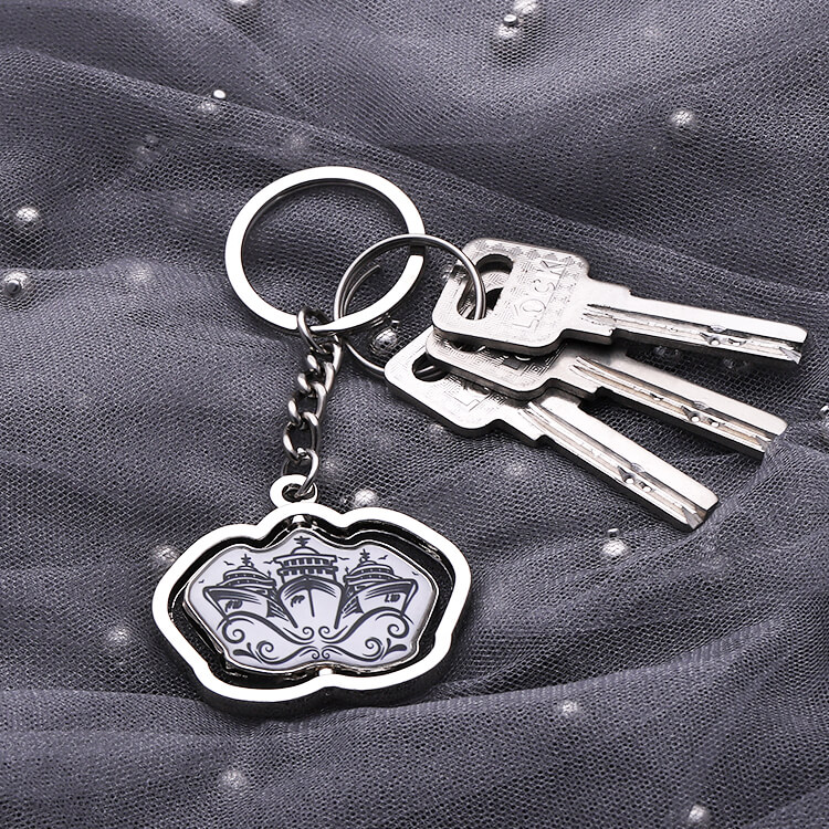Rotating Custom Metal Auto Home Keychain