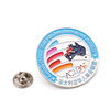Flag Circular Metal Round Magnet Aluminum Pin Emblem Logo Badge