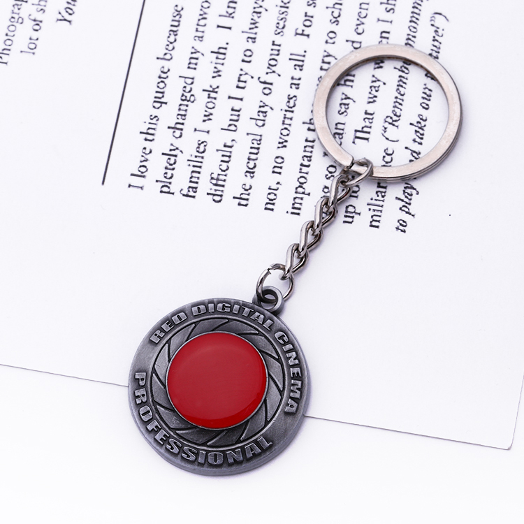 Custom Metal Cast Iron Round Keychains for Cars