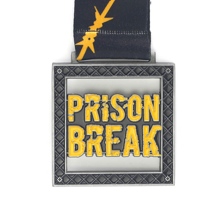 Rectangular Metal Medallion Engraved with The Client's Logo