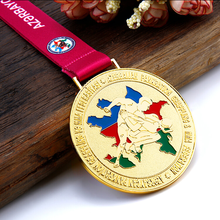 Factory Direct DIY Casting Animal Medal with Ribbon