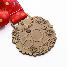 Award Medallion Half Marathon Bright Gold Medal Sports Medals