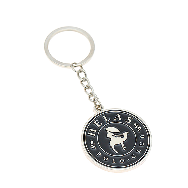 Round Shape Soft Enamel Metal Custom Club Personalized Keychain