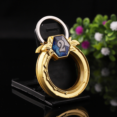 Wholesale Key Ring Decoration Keychain Gold Personalised Logo Metal Shopping