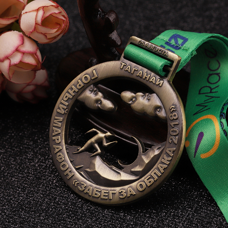 Bronze Gold Medals And Ribbons Gold Silver Medal Running Medallas Sports Customade Marathon Medal