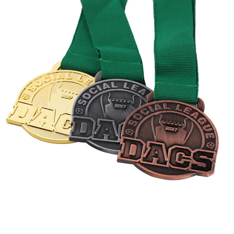 Gold Silver And Bronze Long Service Running Dia Casting Metal Medal