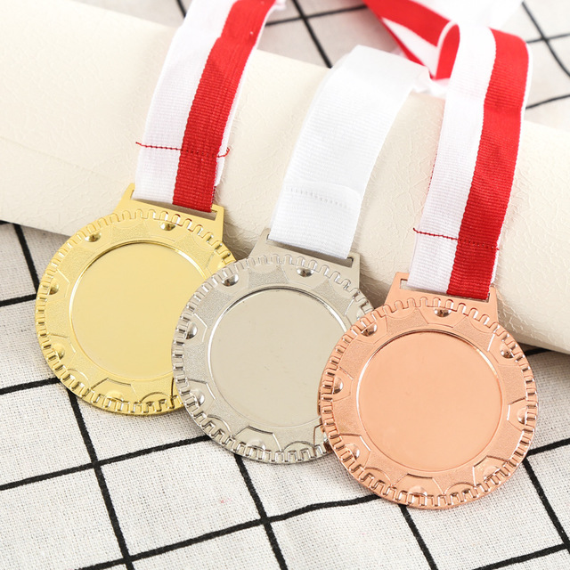 Stock Blank Gold Silver Bronze Sports Running Medals