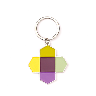 Customized Shape Soft Enamel Souvenir Keychain Different Colors Filled Logo