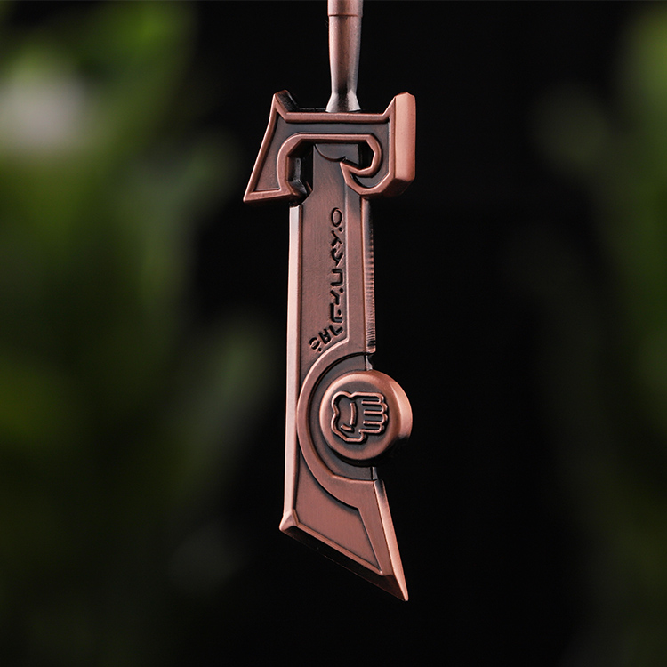 Custom Cute Knife Cheap Key Holder Bronze Copper Key Chain