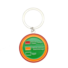 Custom Design Round Shape Metal Soft Enamel Funky Keychains with Gift Box