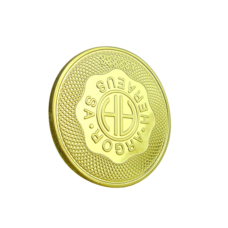 Gold 24k Pure Golden Coin Bank Souvenir Medallion Coins
