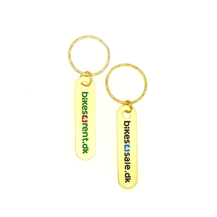 Custom Factory Hard Enamel Gold Keychain