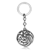 Stock Hot Sell Metal Movie Dragon Game of Thrones Keychain