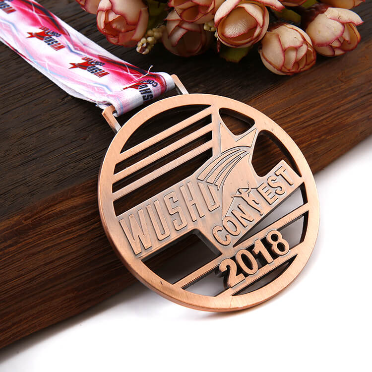 School Running Finisher Custom Antique Color Metal Medal