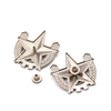 Small Silver Badge Order of Eastern Ribbon Gold Sheriff Star Custom Trading Pin