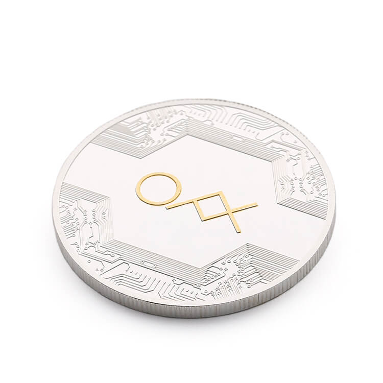 Custom Metal Pure Silver And Gold Souvenir Double Sided Coins