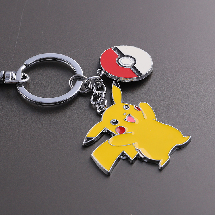 Round Animal Metal Badge Enamel Anime Pin Badges Keychain Gift